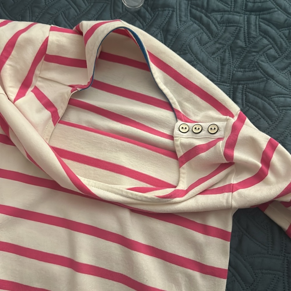 Boden White and Pink Striped Boatneck Dress - Picture 5 of 8